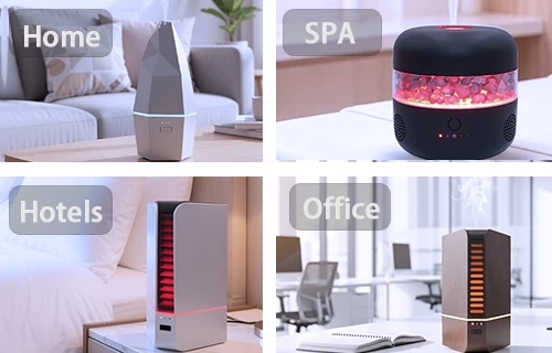 smart fragrance diffuser industry application solutions Customized smart diffuser for hotels, offices, SPA, and residential projects. Low-noise operation creates a calming multi-sensory environment.